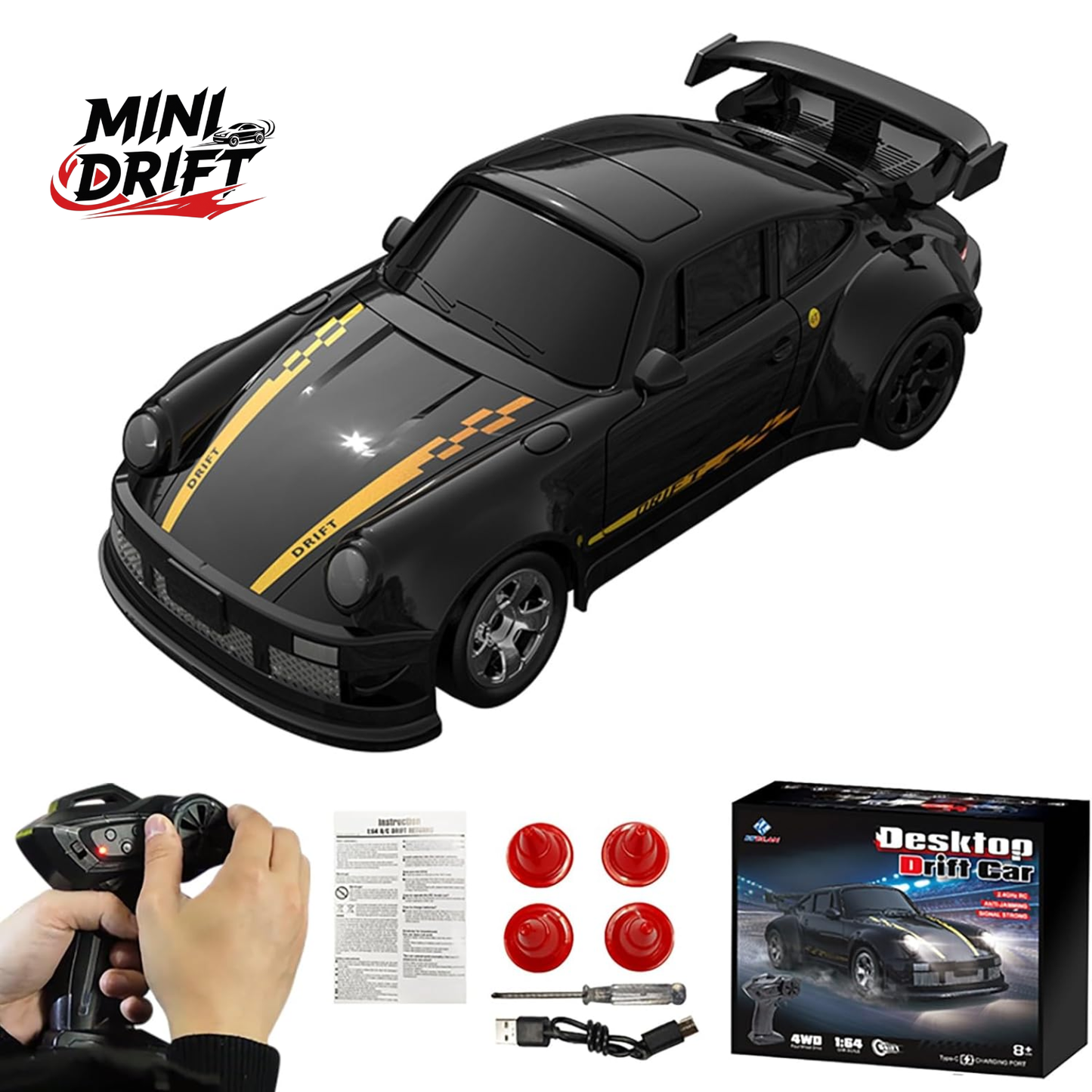 Mini coche de drift ecala 1/64